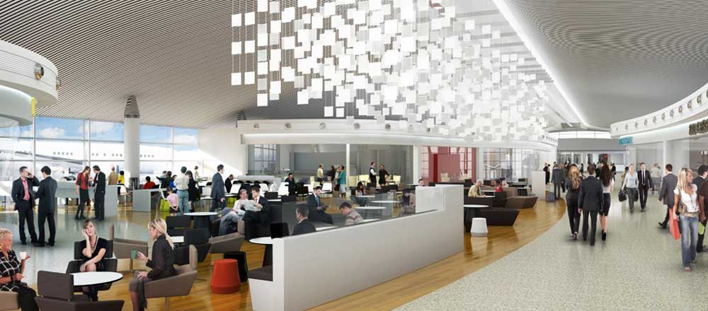 Qantas Lounge extension T4 Perth airport